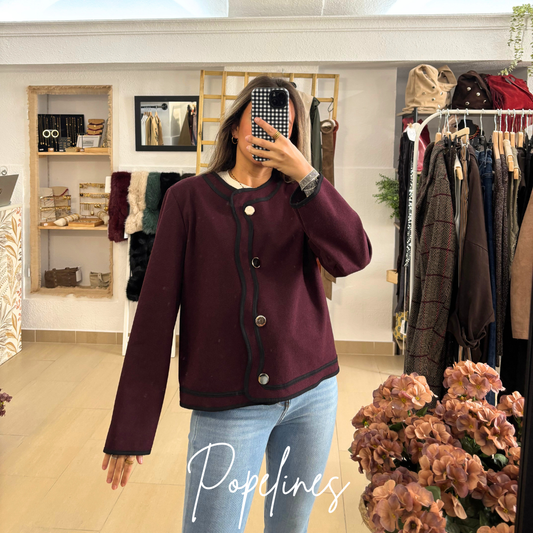 Chaqueta Asia berenjena