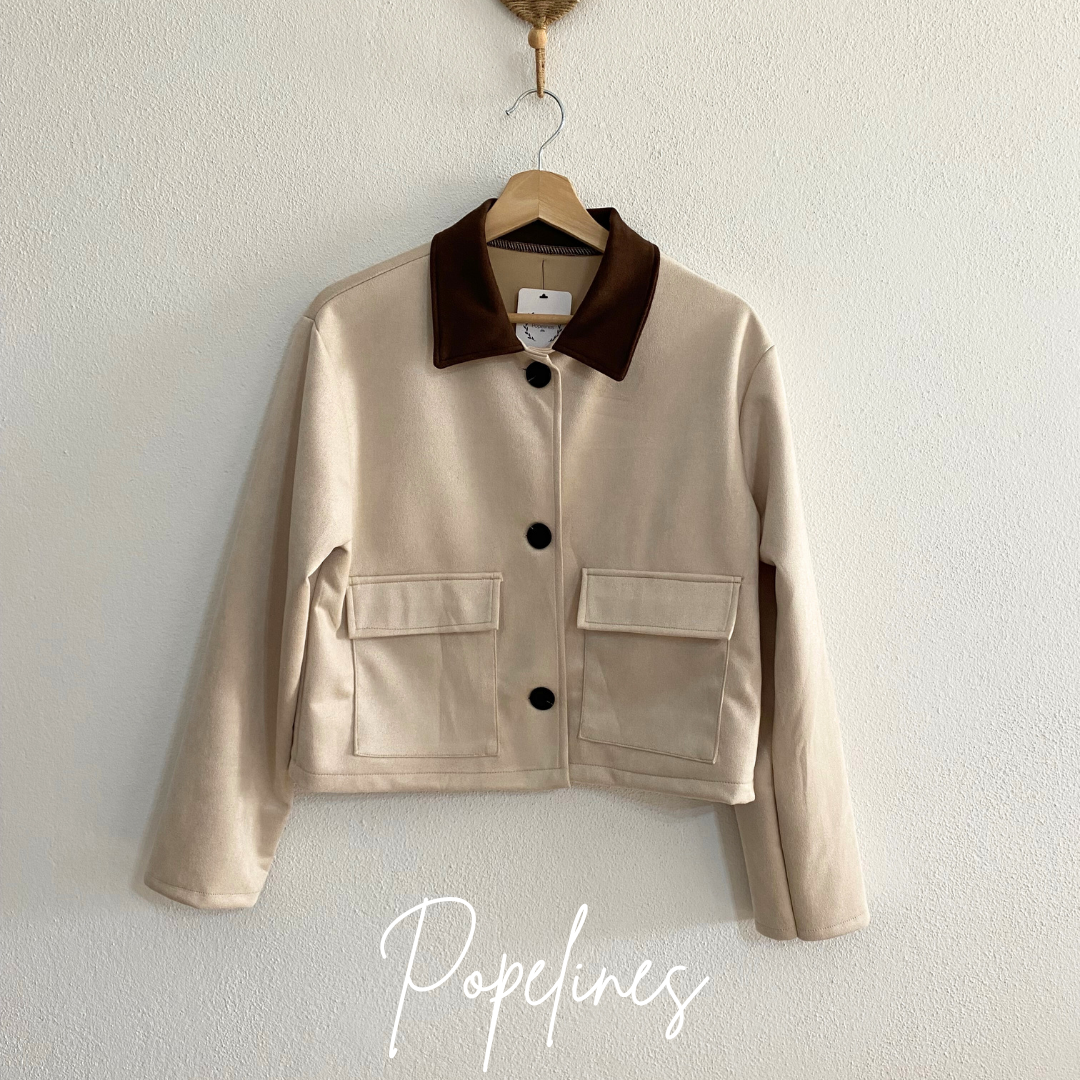 Chaqueta cuello marrón