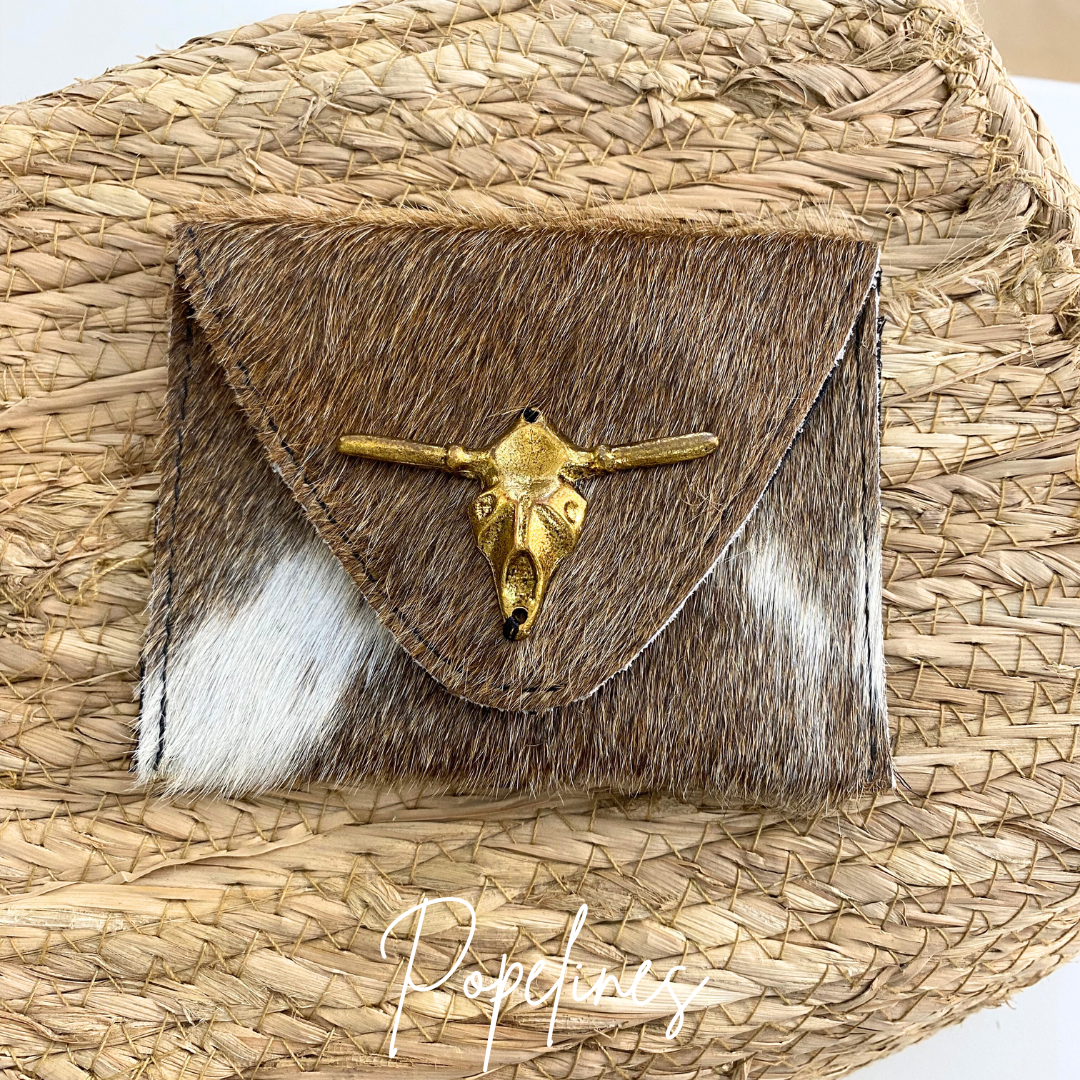 Monedero piel marrón