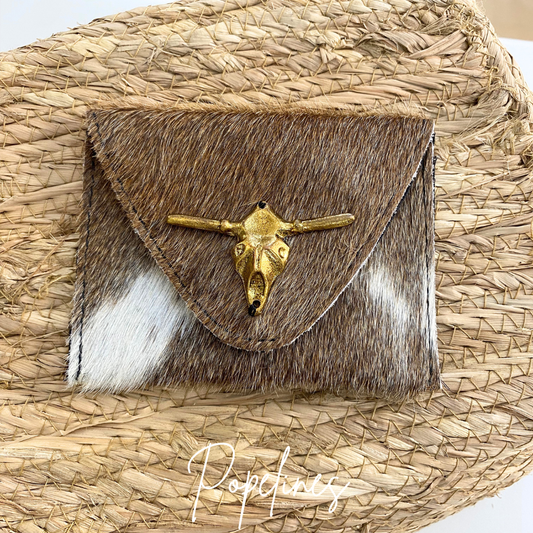 Monedero piel marrón