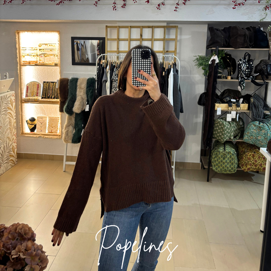 Jersey basic marrón