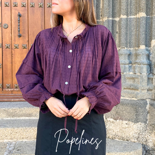 Blusa Fon burdeos