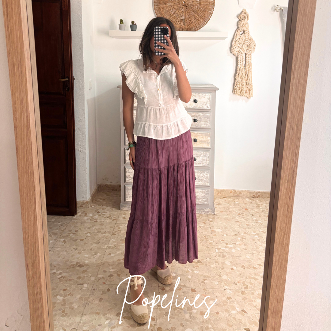 Falda Cantabria berenjena