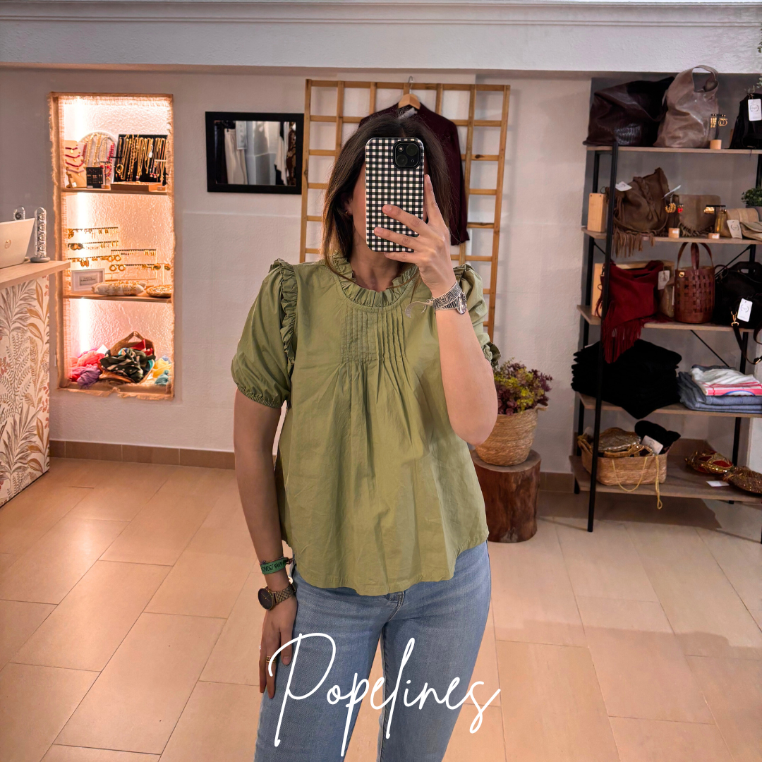 Blusa jaretas verde