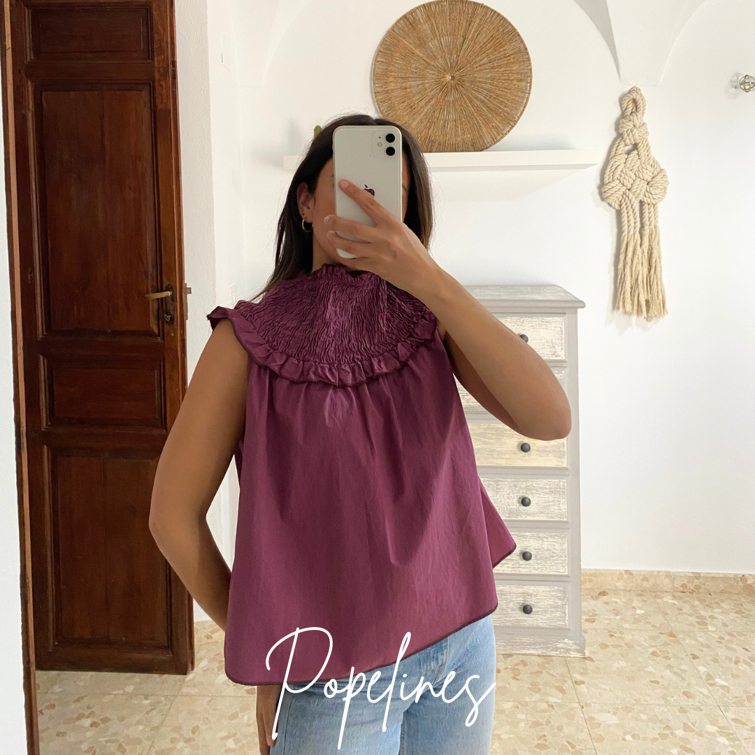 Blusa Marina burdeos