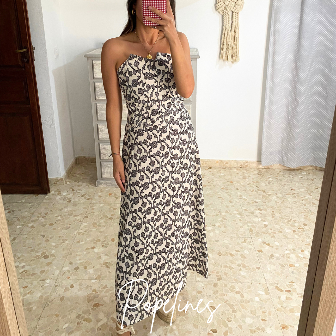 Conjunto floral gris