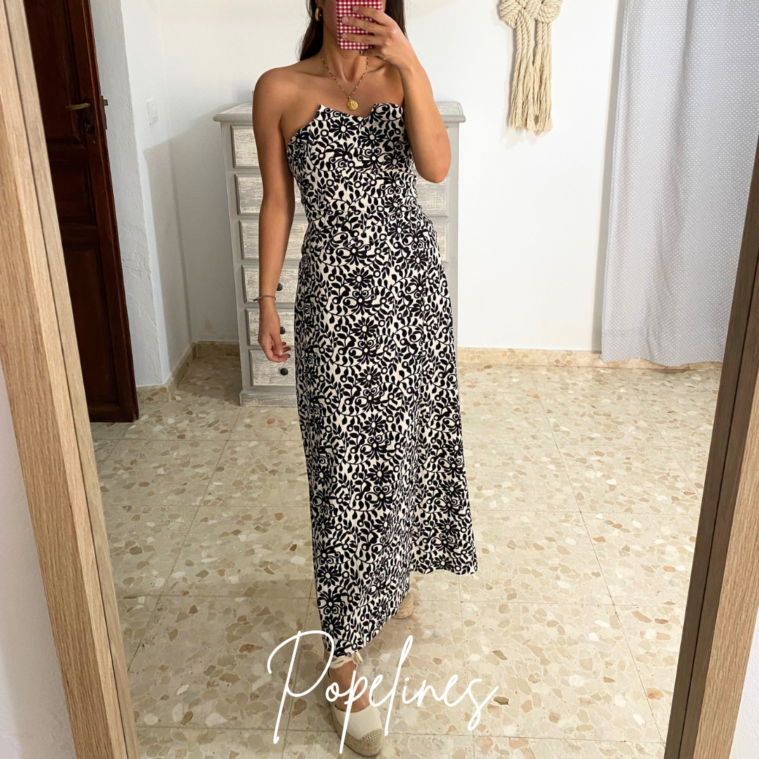 Conjunto floral gris