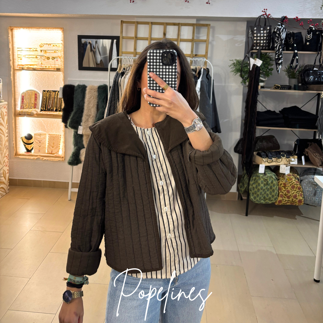 Chaqueta acolchada chocolate