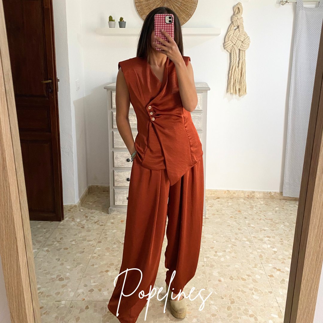 Conjunto Lucia teja