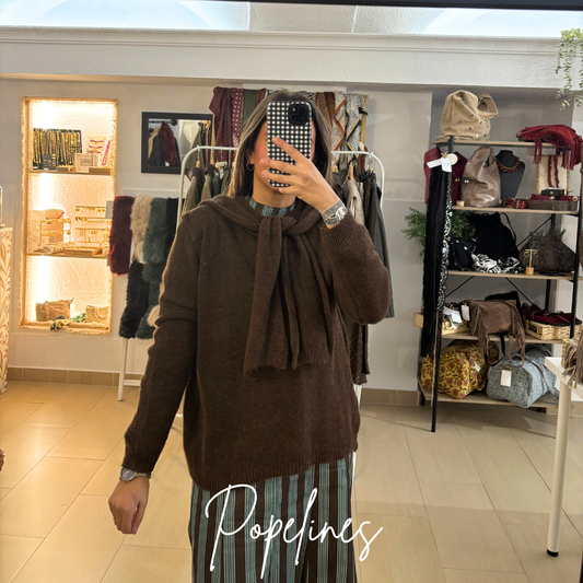 Jersey detalle nudo chocolate