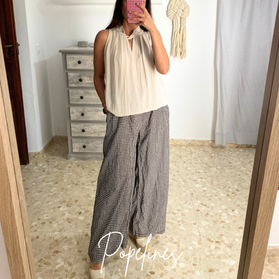 Pantalón vichy chocolate