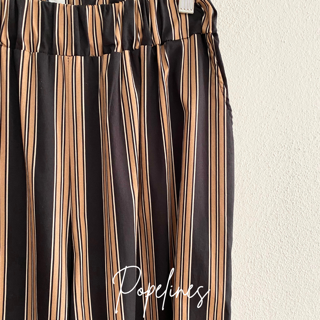 Pantalón bombacho listas negro