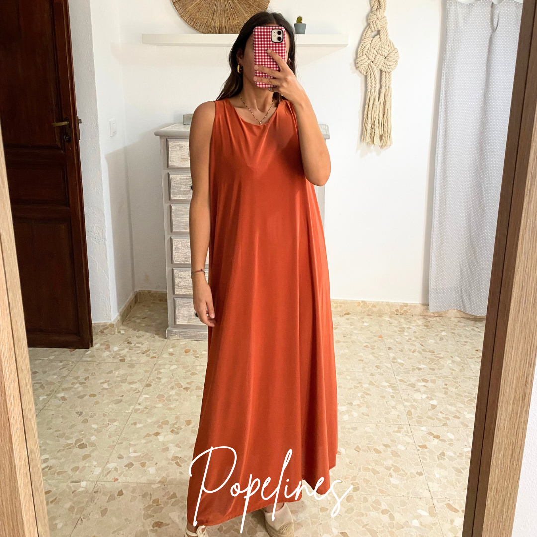 Vestido basic naranja