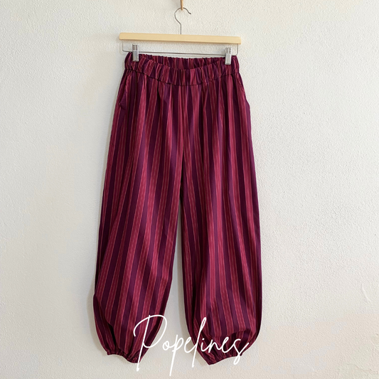 Pantalón bombacho listas rosa