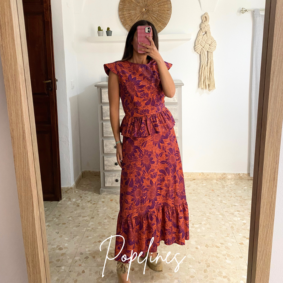 Conjunto estampado malva