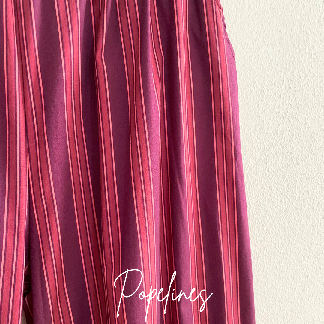 Pantalón bombacho listas rosa
