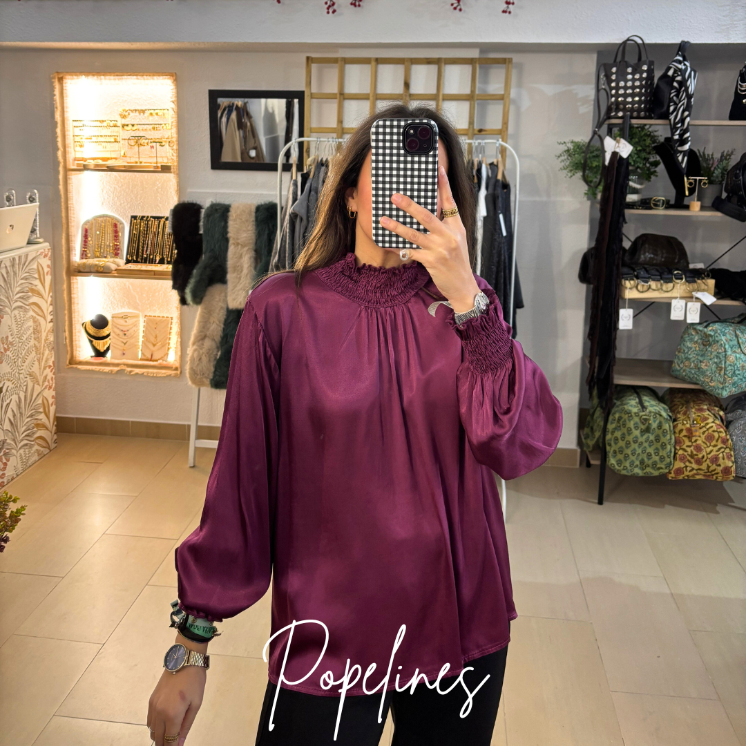 Blusa Victoria berenjena