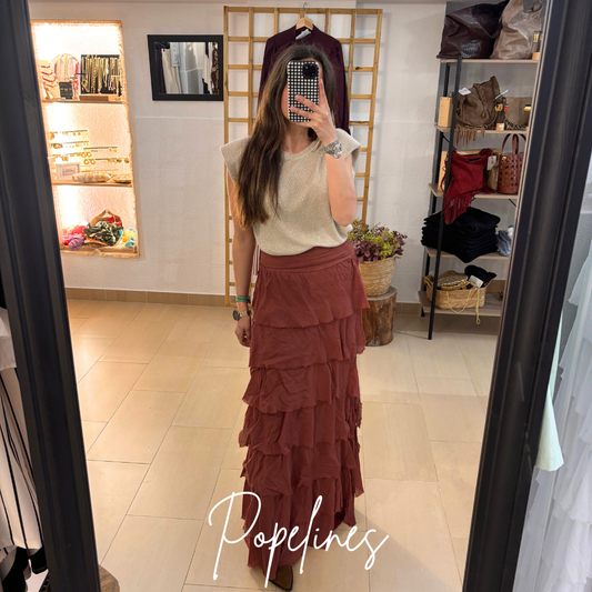 Falda/ vestido kenza teja