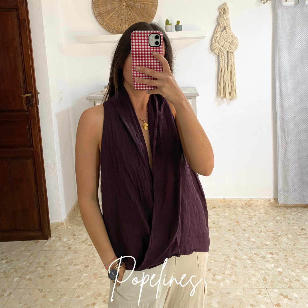 Top Lourdes berenjena