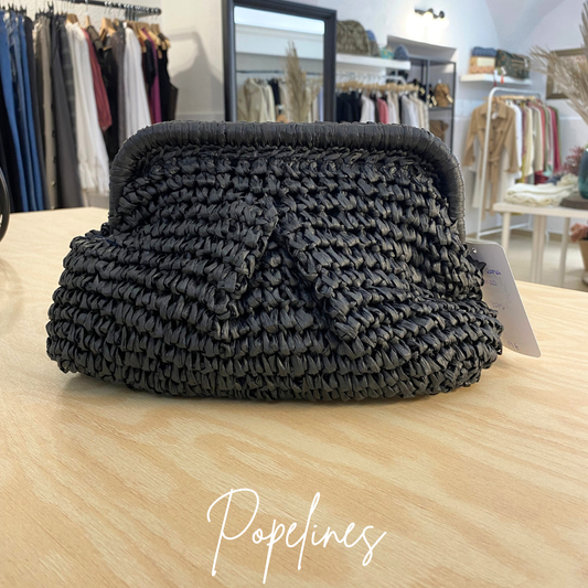 Bolso rafia negro