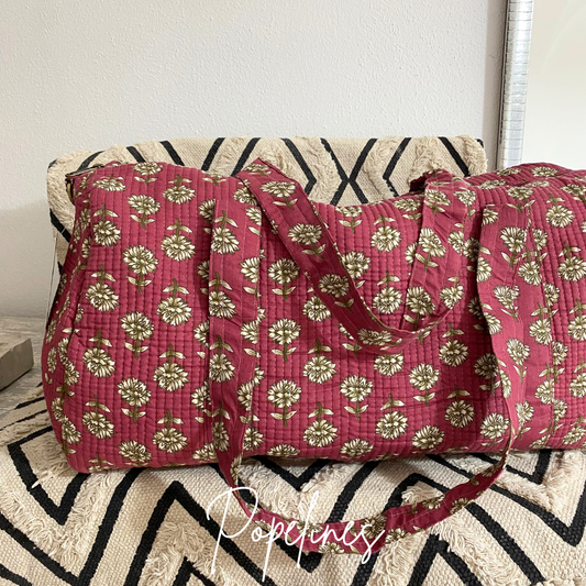 Bolso de viaje estampado rosa