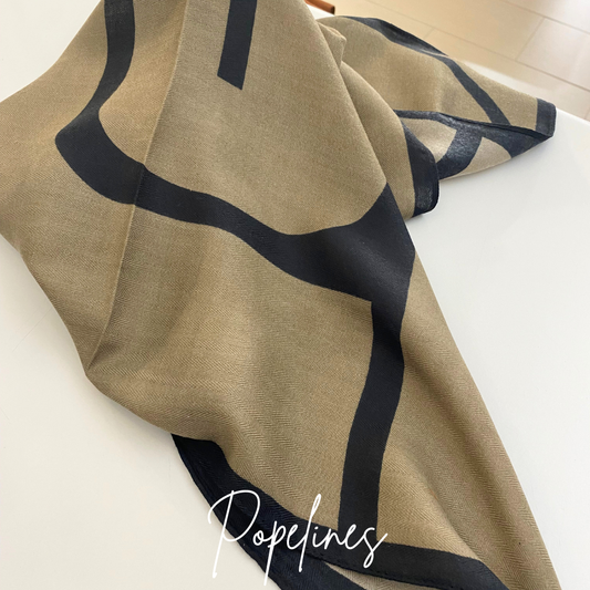 Pañuelo estampado verde/negro