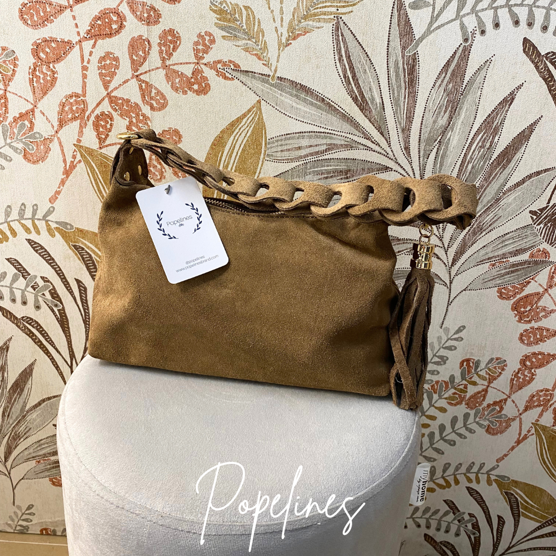 Bolso asa troquelada camel