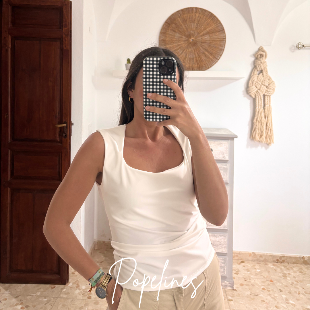 Top basic blanco