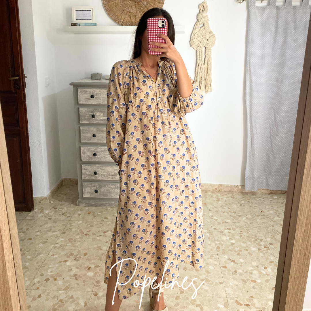 Vestido Indio beige
