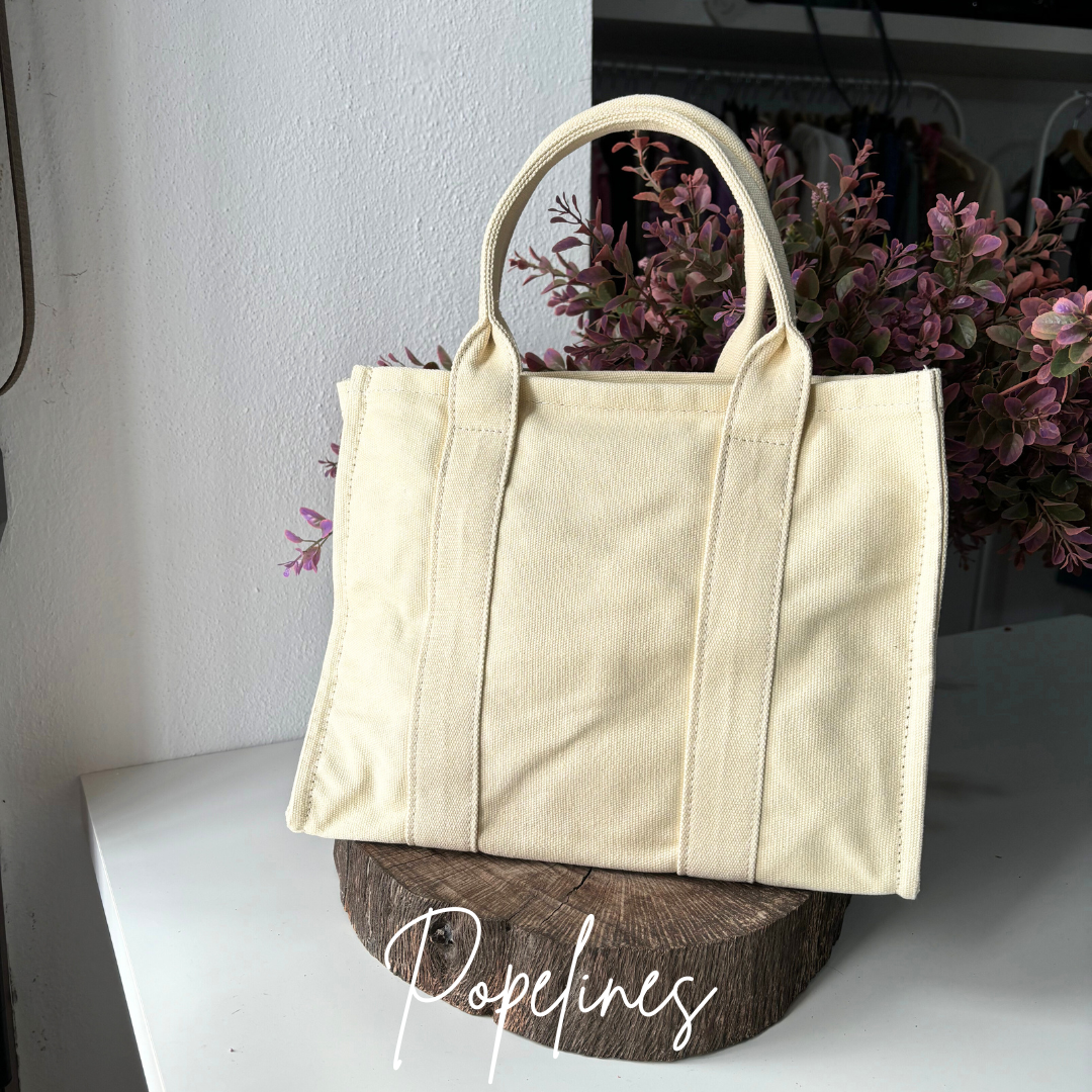 Bolso Loneta beige.