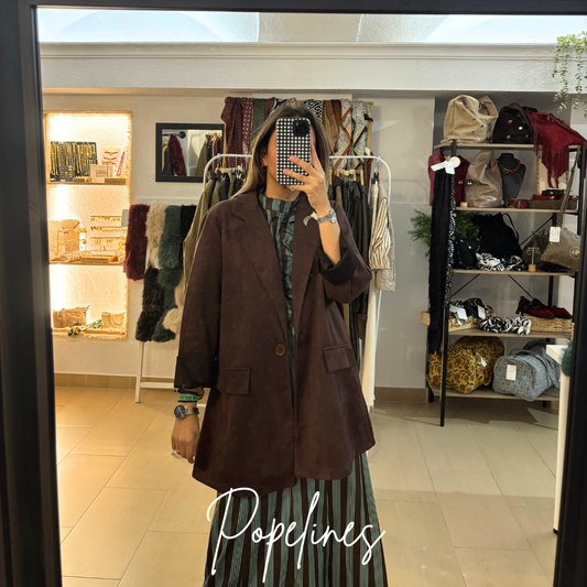 Chaqueta ante chocolate