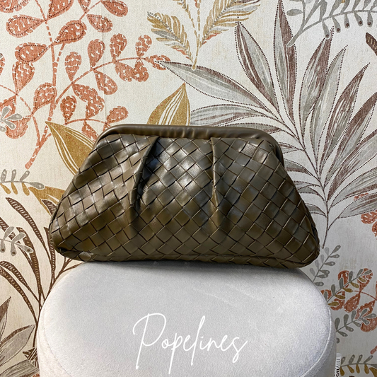 Bolso trenzado verde