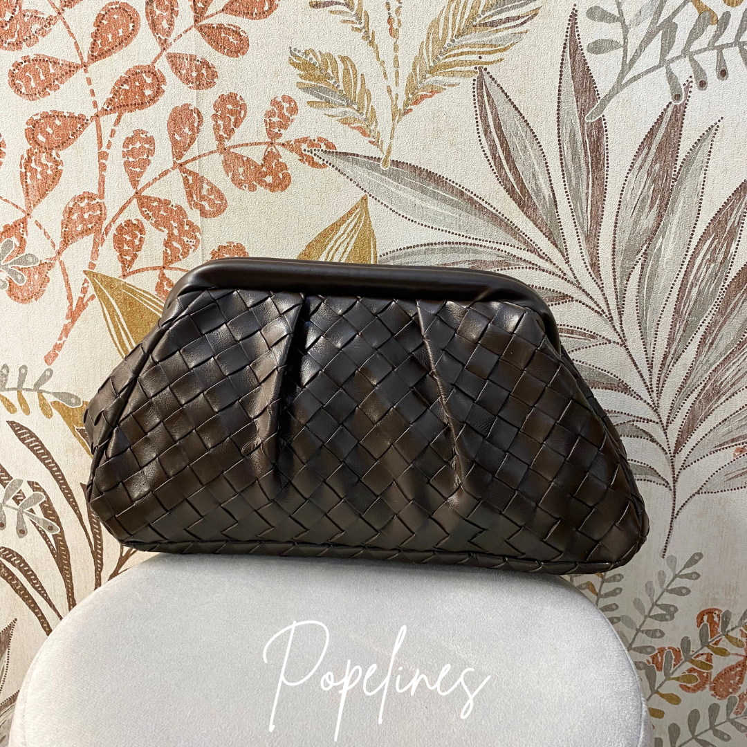 Bolso trenzado chocolate