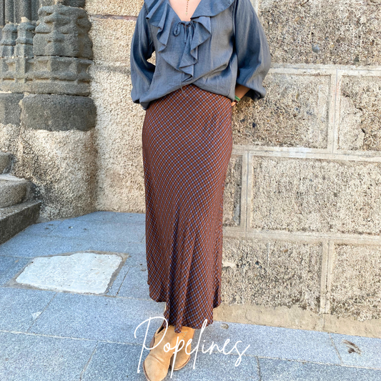 Falda Escocia chocolate