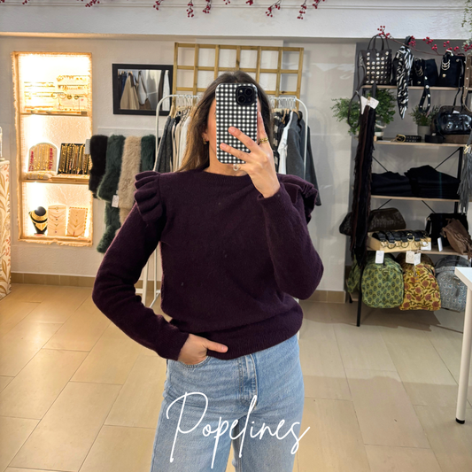 Jersey detalle volante morado