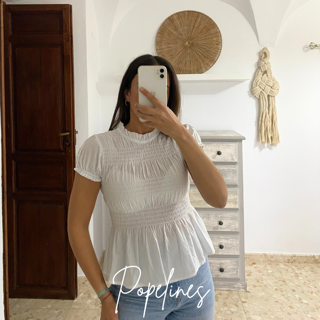 Blusa frunces blanca