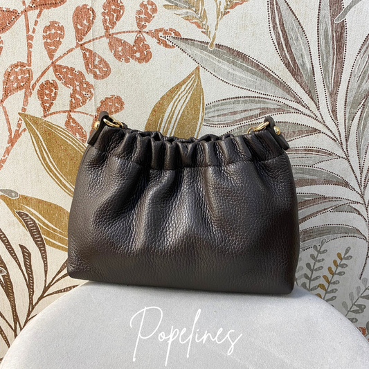 Bolso frunce chocolate