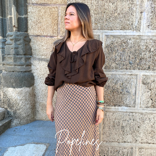 Blusa Tama chocolate
