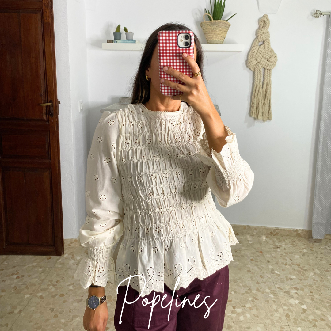 Blusa troquelada cruda