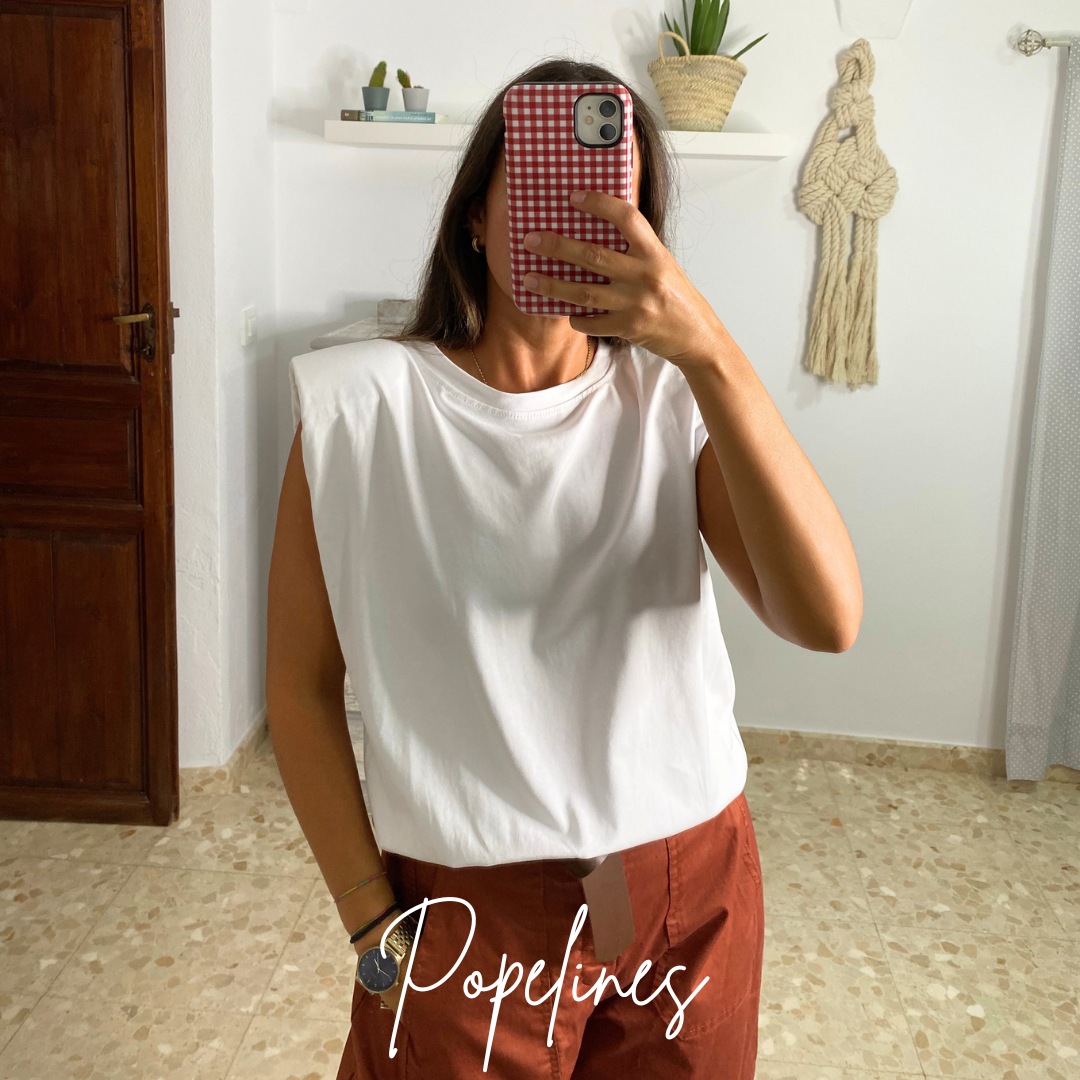 Camiseta hombrera blanca