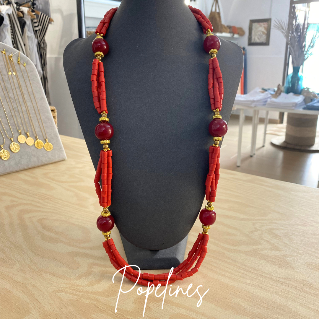 Collar Canarias rojo