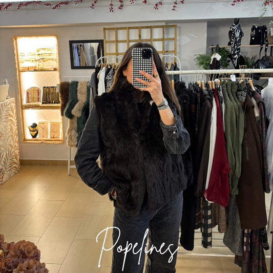 Chaleco pelo chocolate