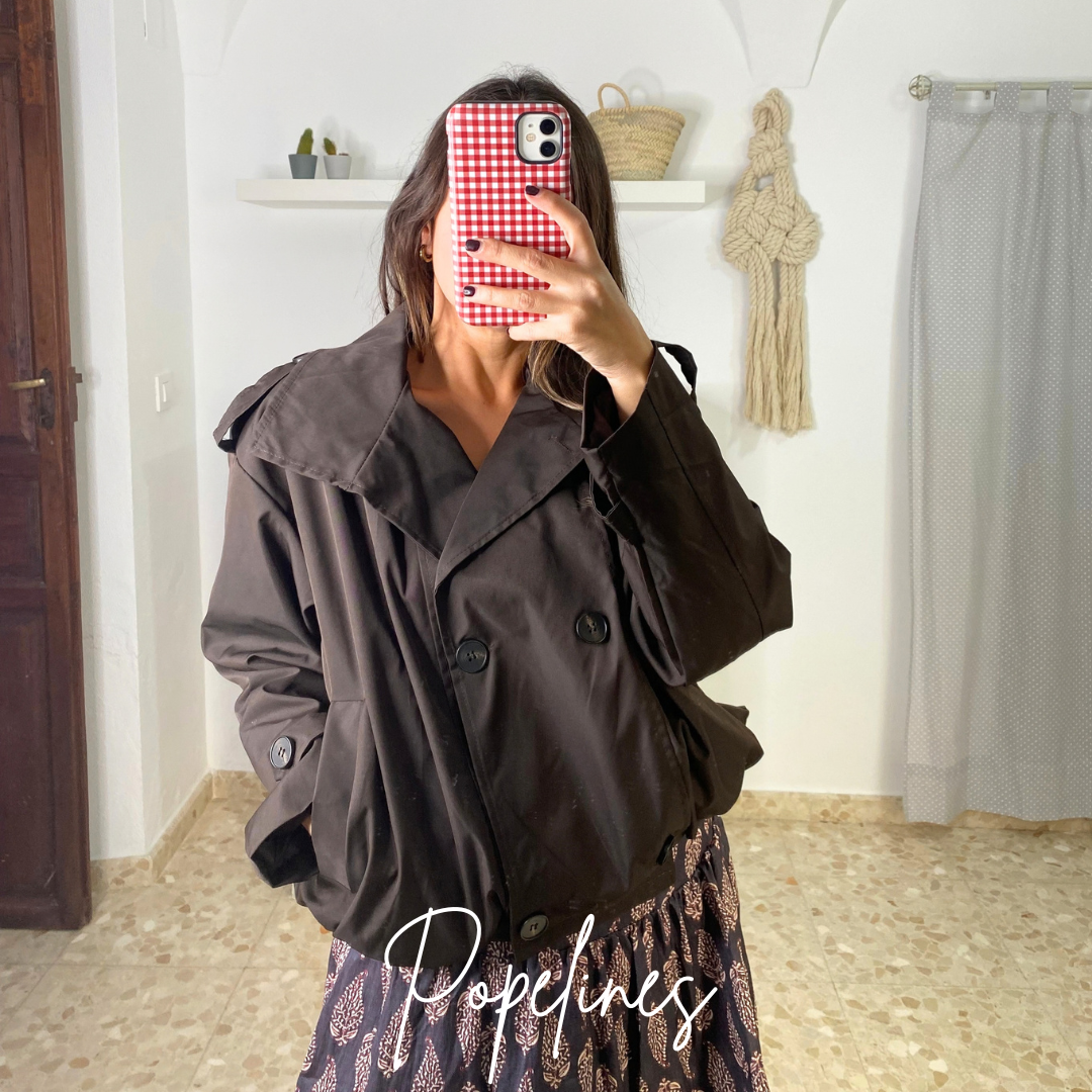 Gabardina globo chocolate