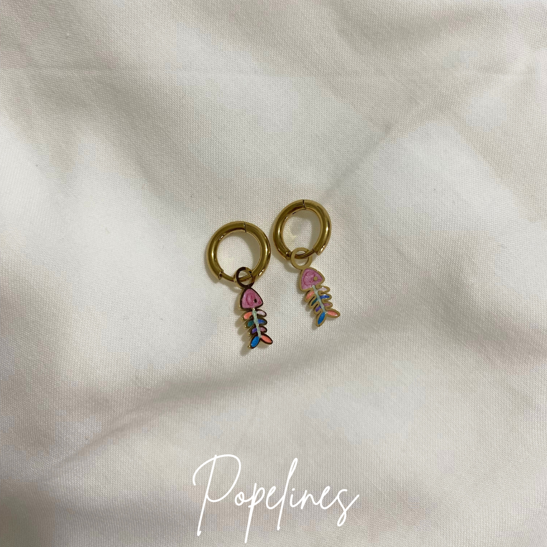 Aritos mini raspa multicolor
