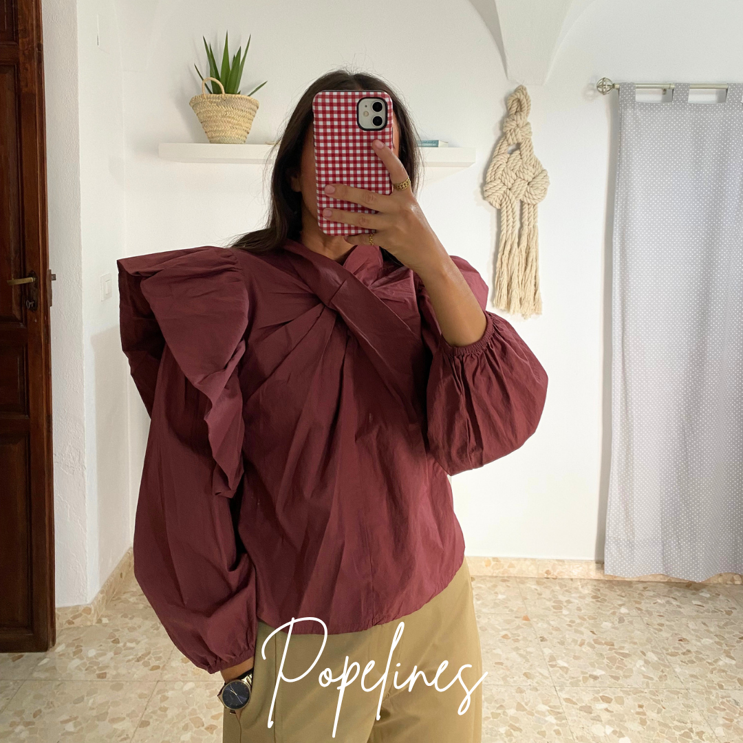 Blusa cruce vino