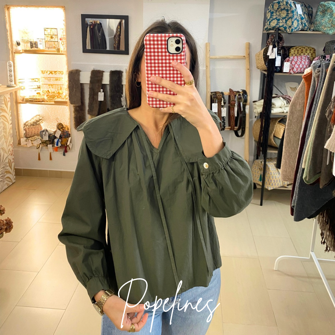 Blusa gola verde