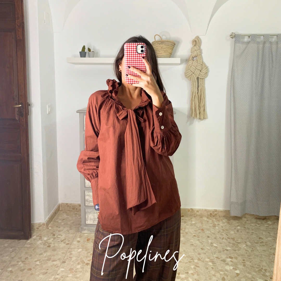 Blusa lazada cuello caldera