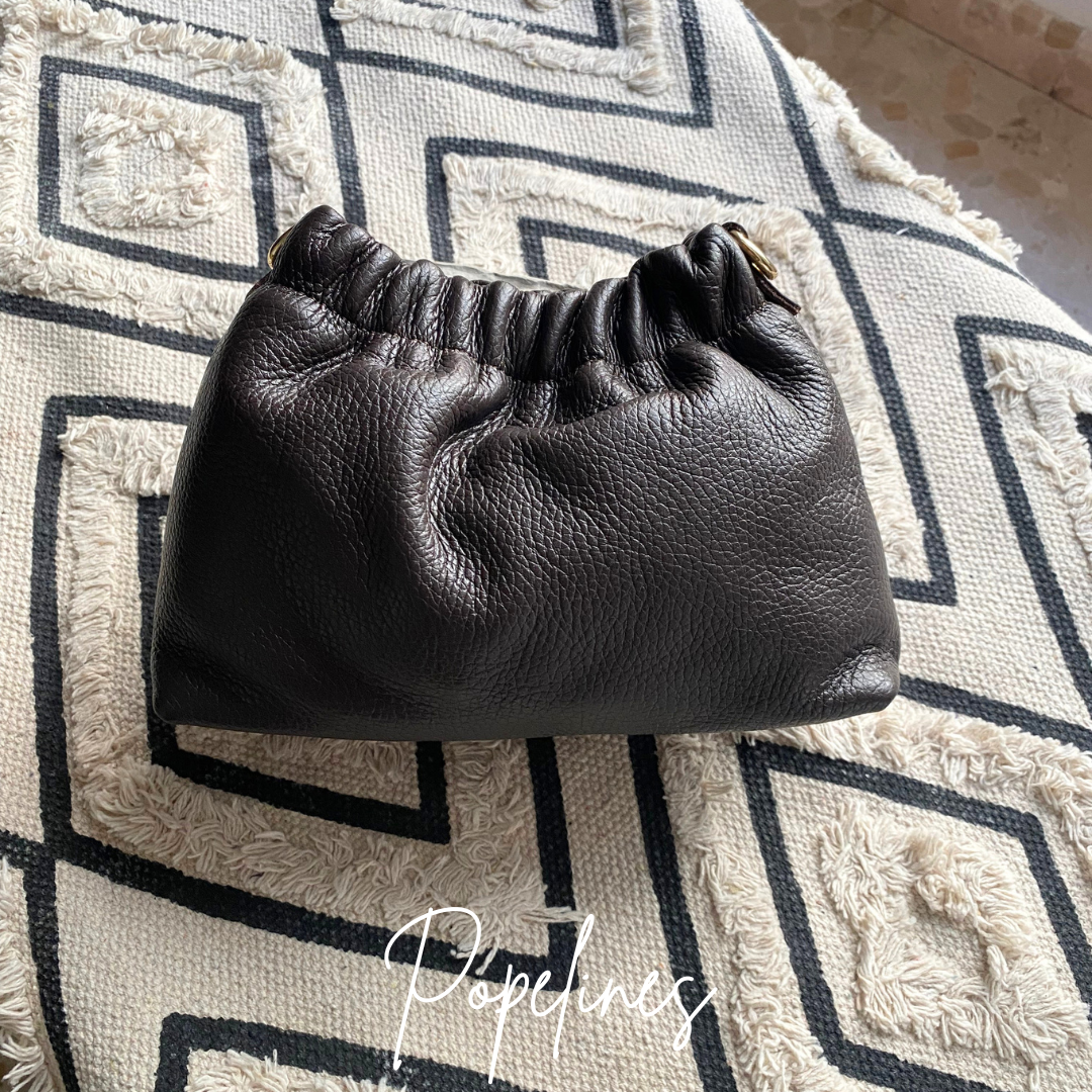 Bolso frunce chocolate
