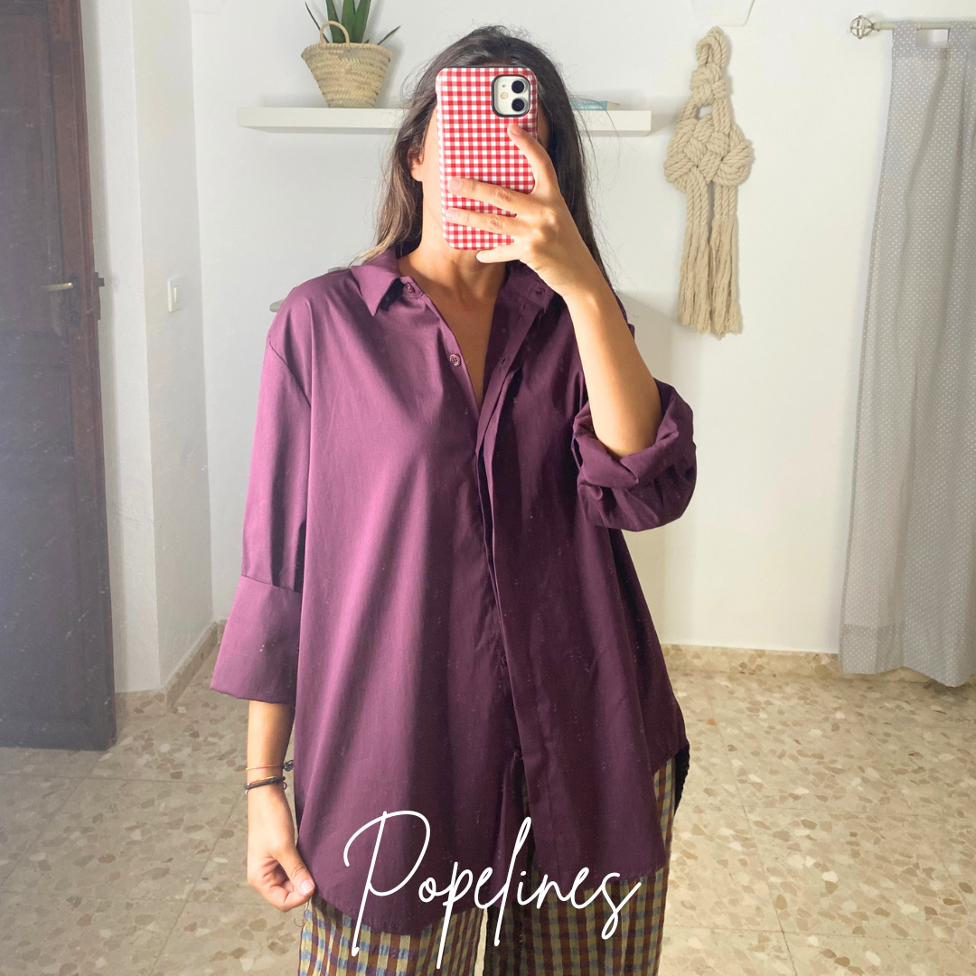 Camisa lisa vino