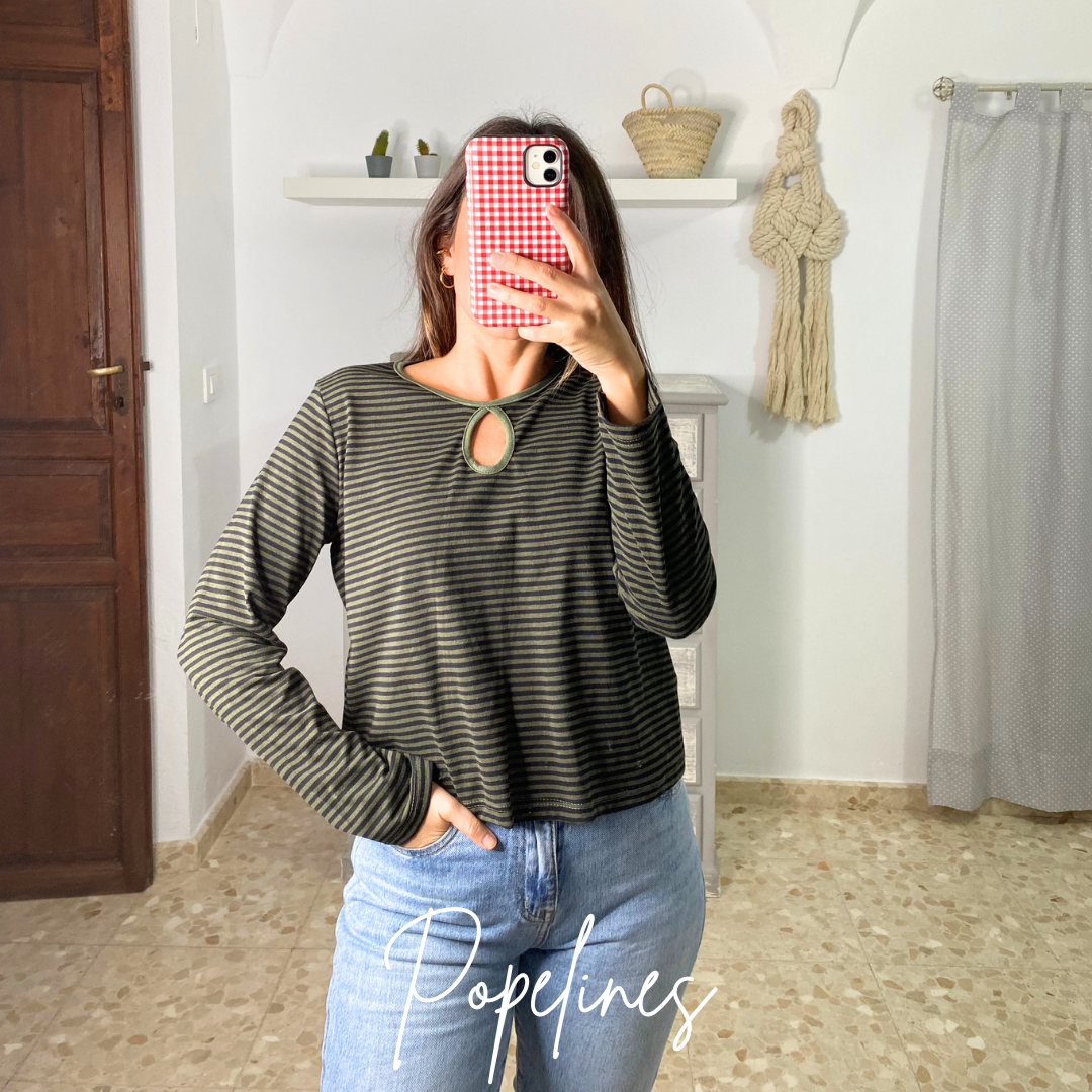 Camiseta listas verde